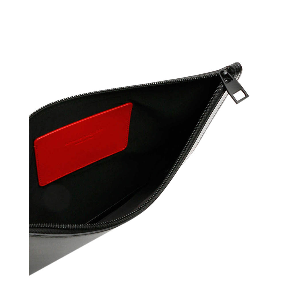 

Alexander McQueen Black/Red Leather Logo Pouch