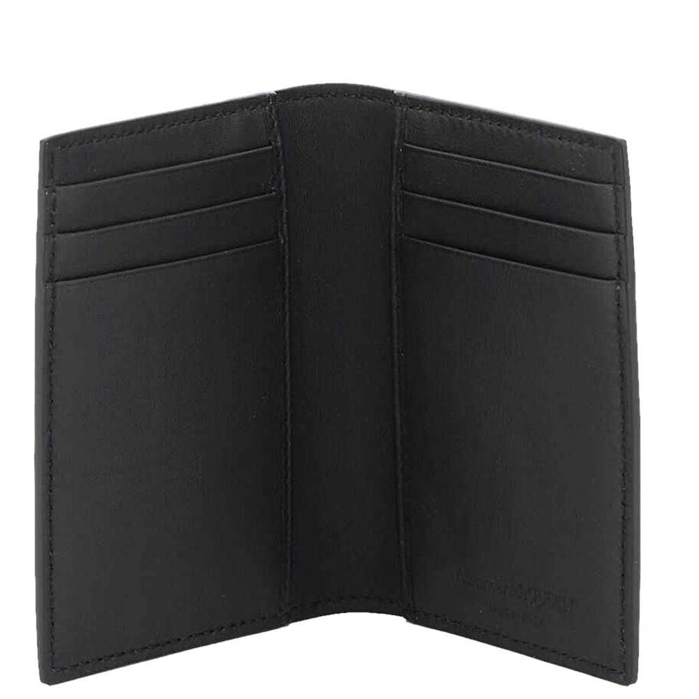 

Alexander McQueen Black Graffiti Logo Bi-Fold Card Holder