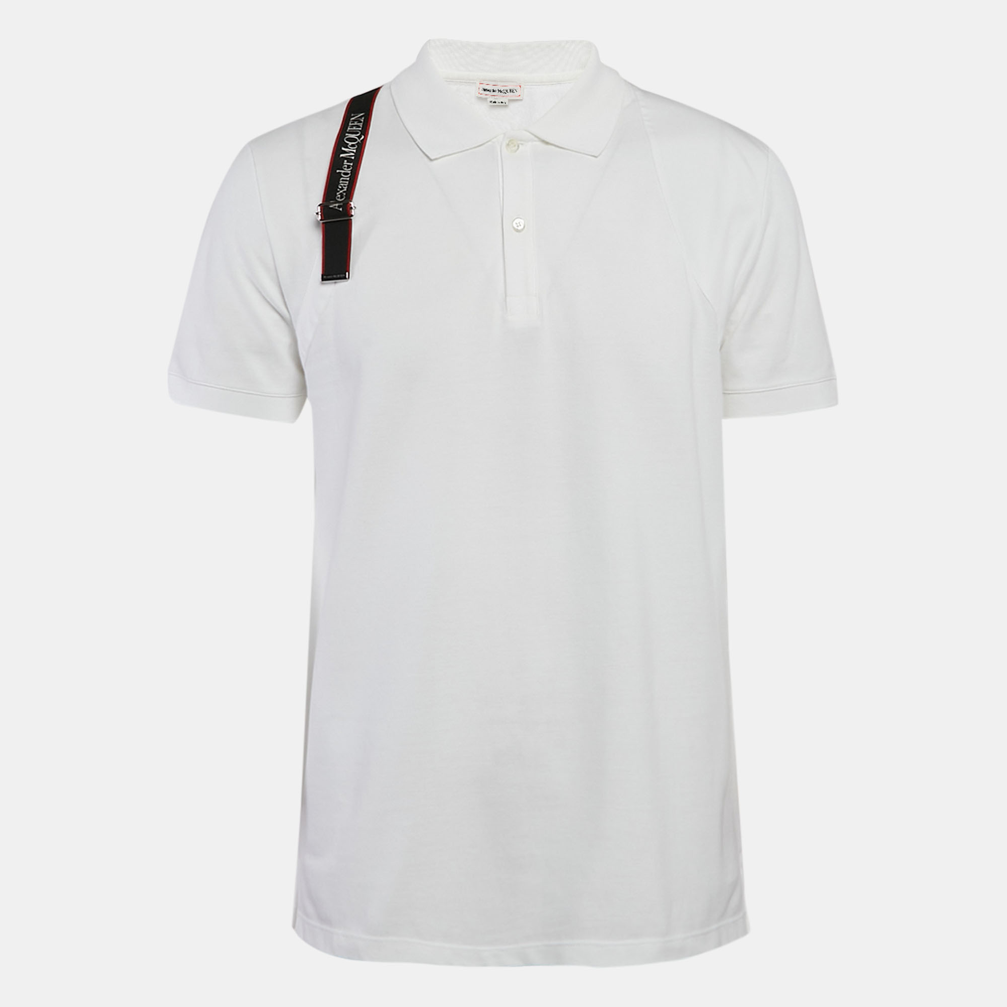 

Alexander McQueen White Cotton Pique Polo T-Shirt M