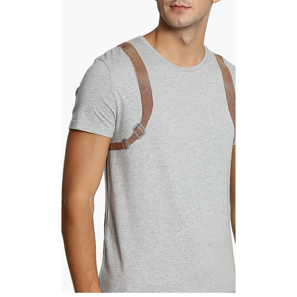 

Alexander McQueen Grey Backpack Print T-shirt
