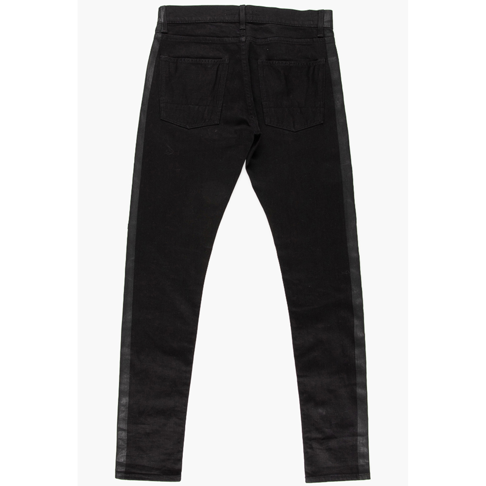 

Alexander McQueen Black Side Stream Skinny Jeans  (50