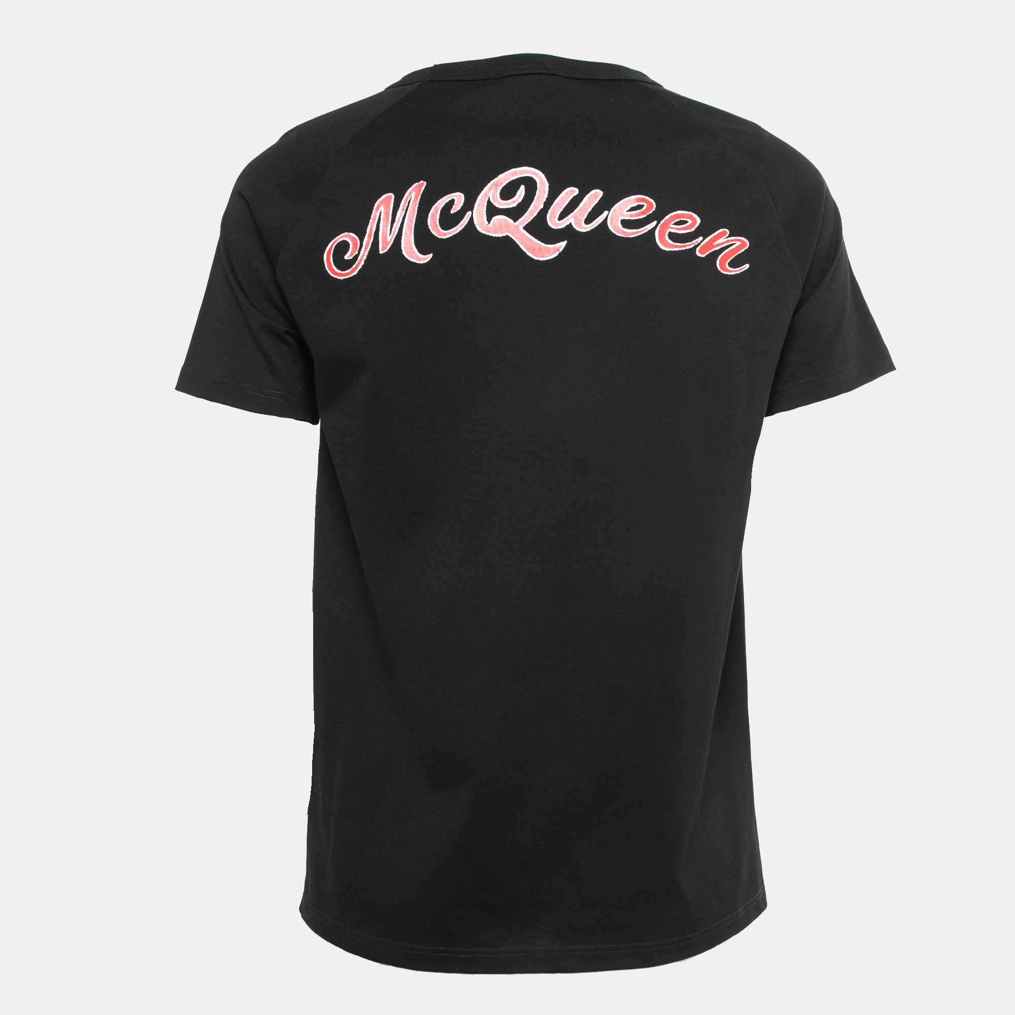 

Alexander McQueen Black Skull Print Cotton T-Shirt
