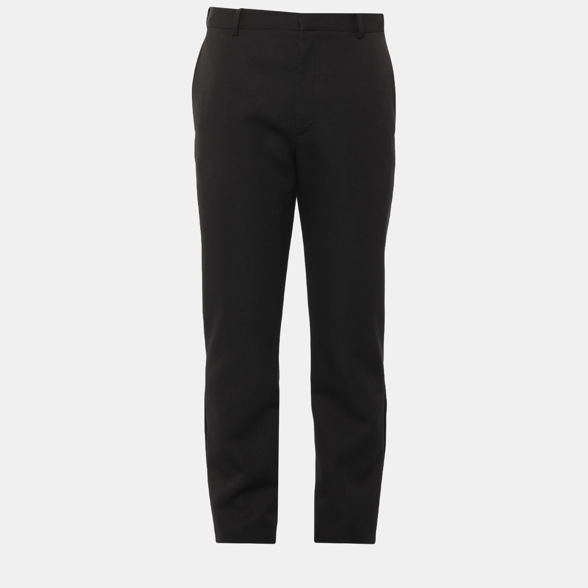Pre-owned Alexander Mcqueen Wool Pants 48 In Black