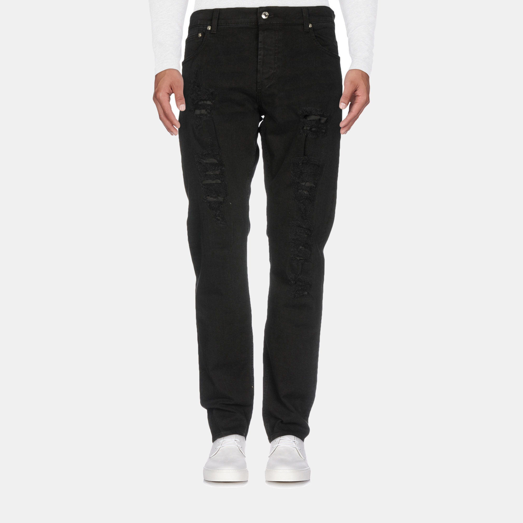Alexander McQueen Black Denim Jeans Size 44