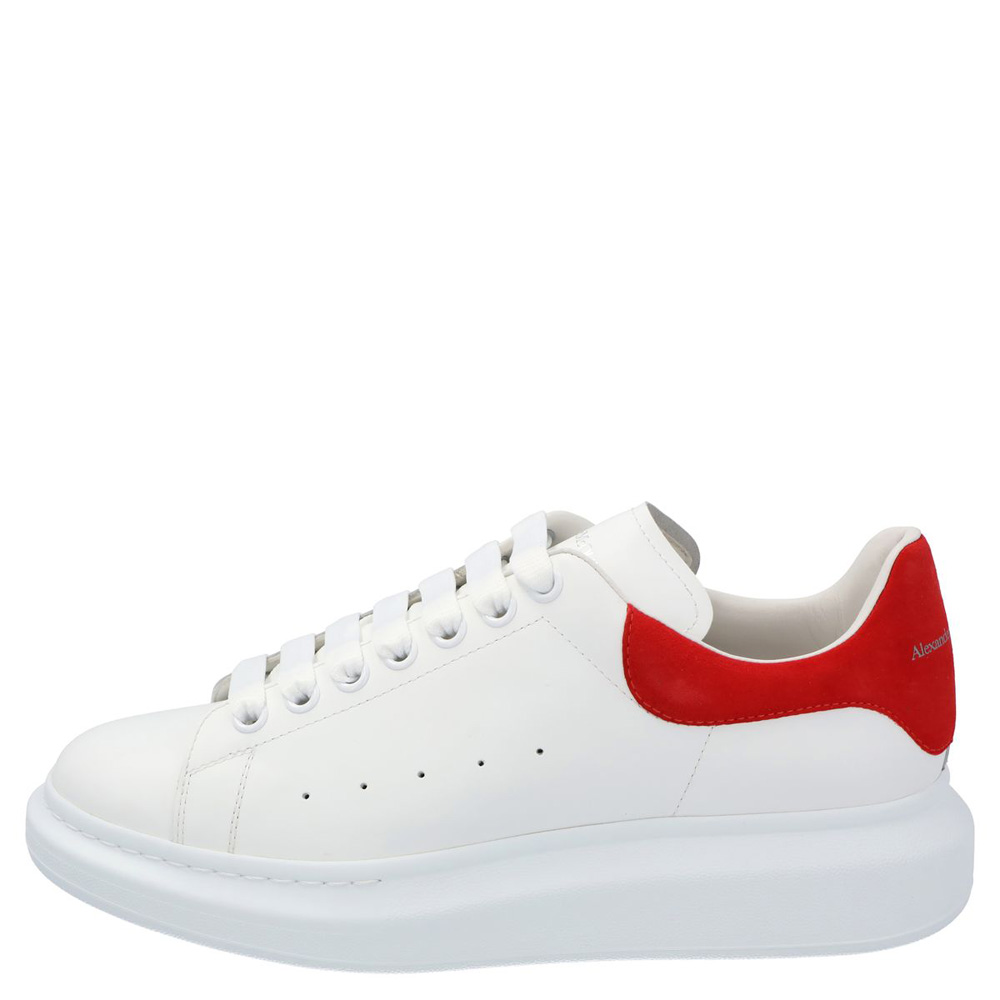 

Alexander McQueen White/Red Leather Oversized Sneakers Size EU