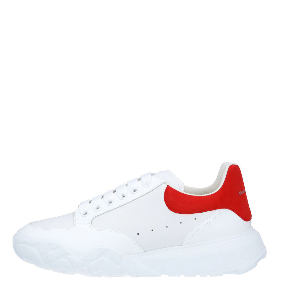 

Alexander McQueen White/Red Leather Oversized Sneakers Size EU