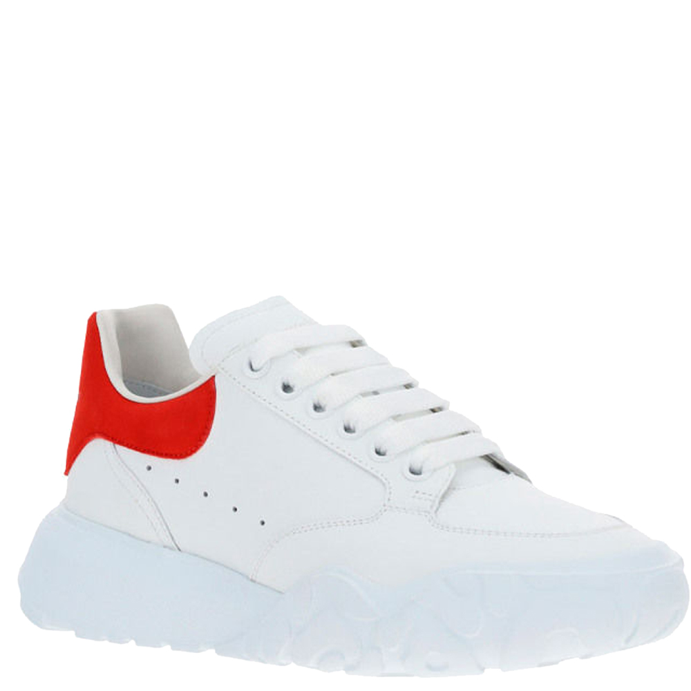 

Alexander McQueen White/Red Leather Court Sneakers Size IT