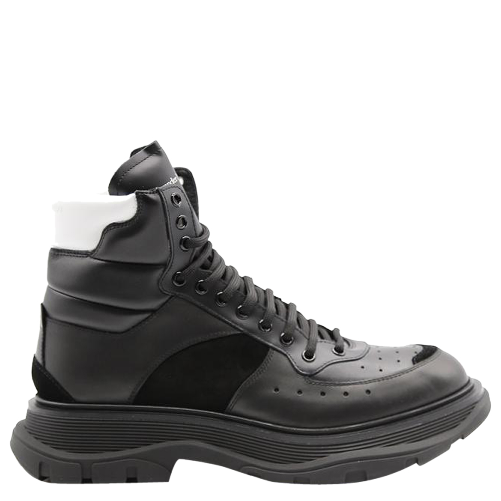 

Alexander Mcqueen Black Leather Lace-up High-top Sneakers Size EU