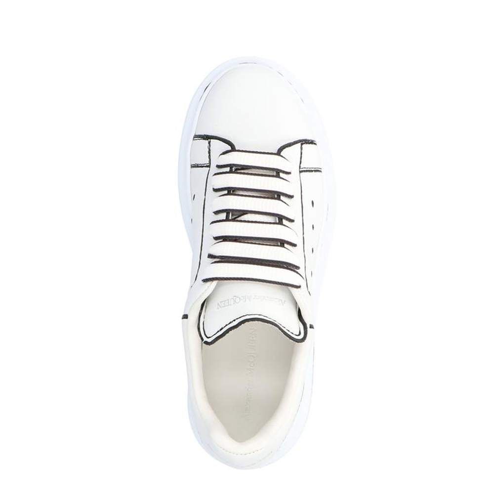 

Alexander McQueen White Outlined Oversized Sneaker Size EU 31.5