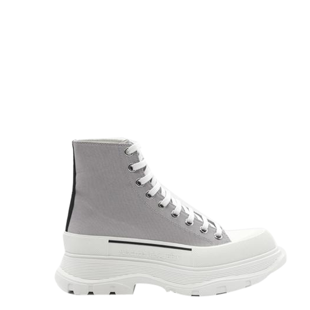 

Alexander McQueen Grey/White Tread Slick Lace up Boot Size EU