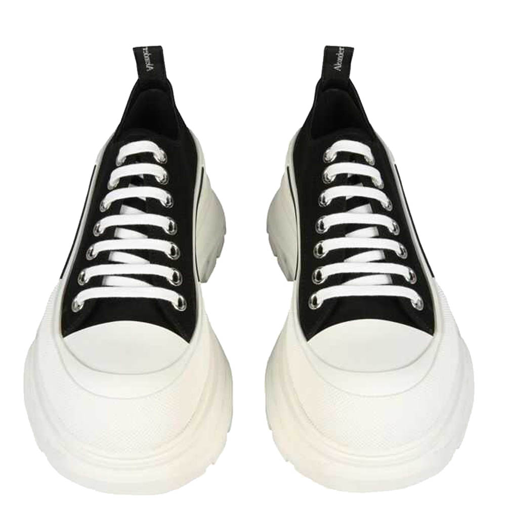 

Alexander McQueen Black/White Tread Slick Lace Up Shoes Size IT