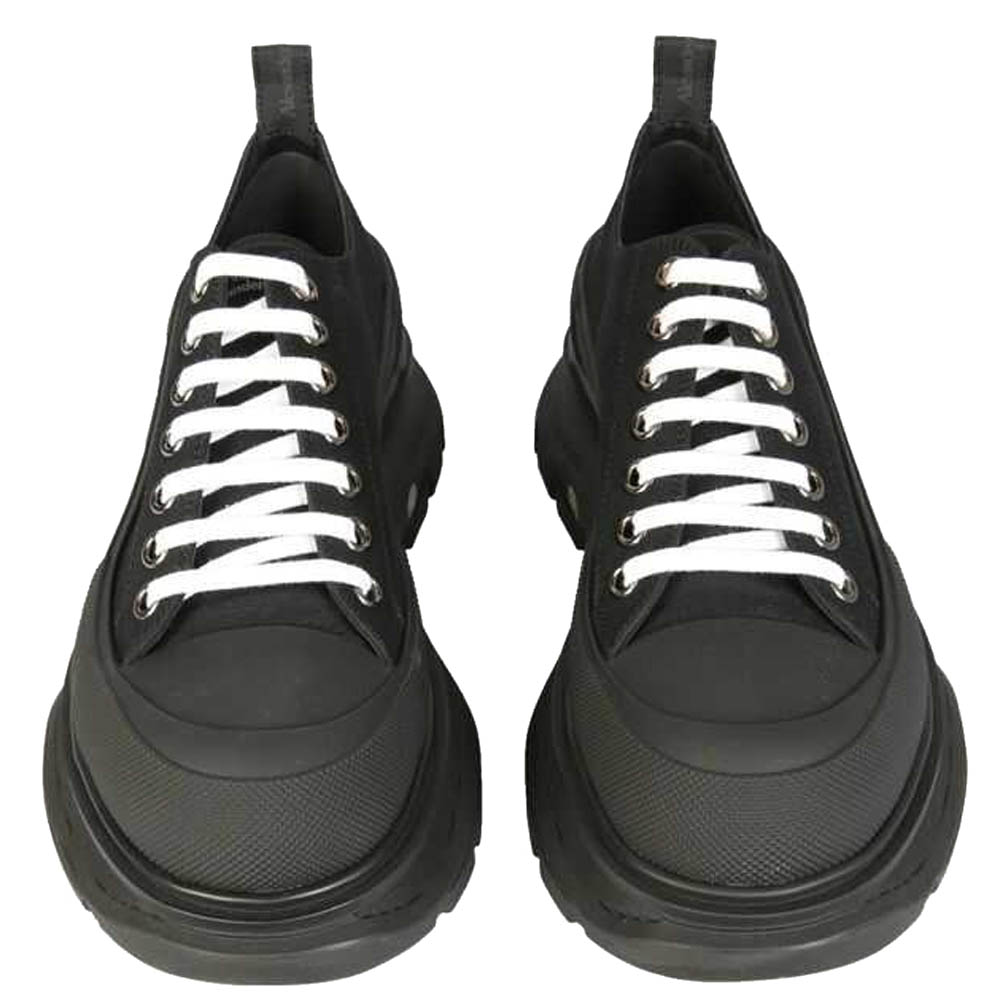 

Alexander McQueen Black Tread Slick Lace Up Shoes Size IT