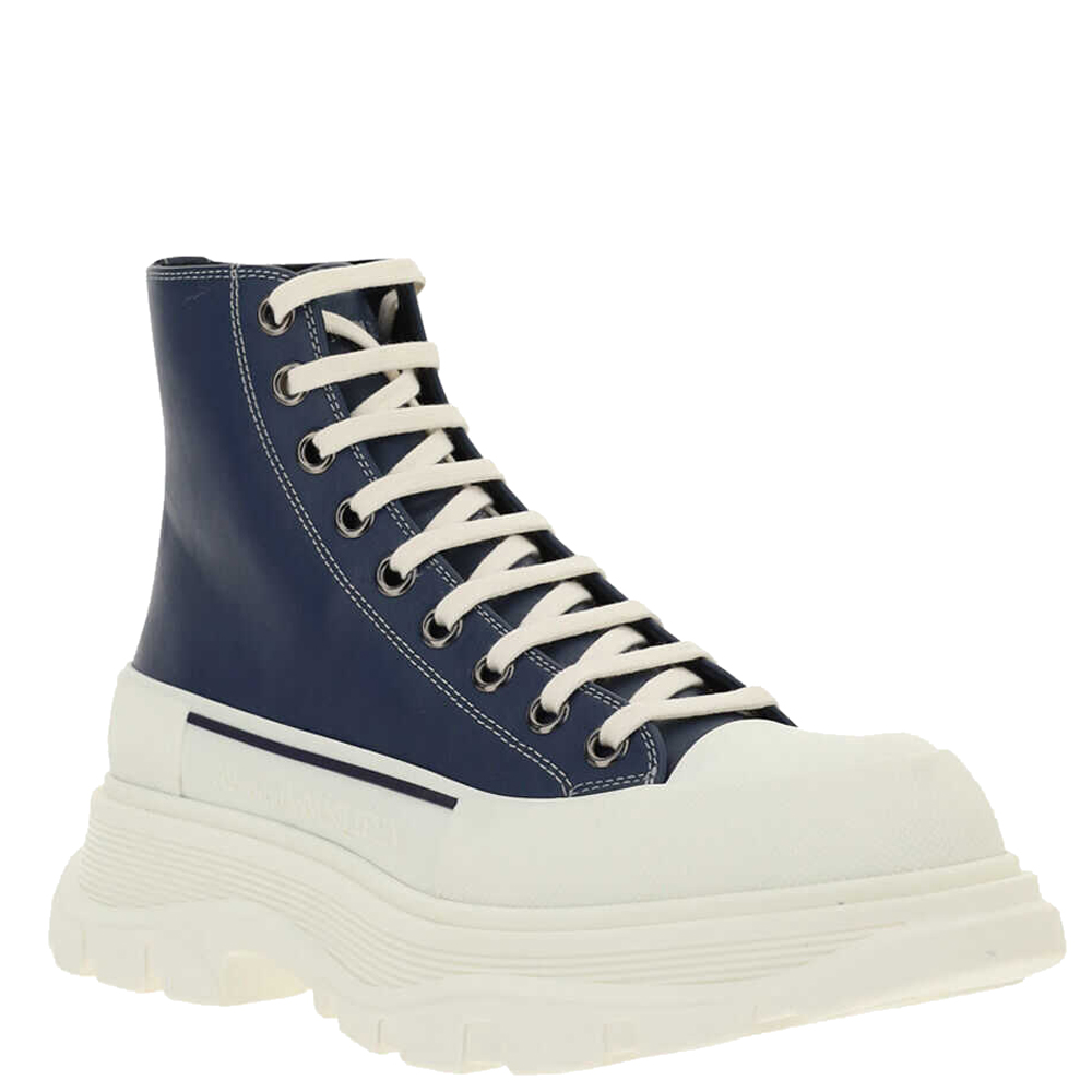 

Alexander McQueen Blue Denim Tread Slick Boots Size IT