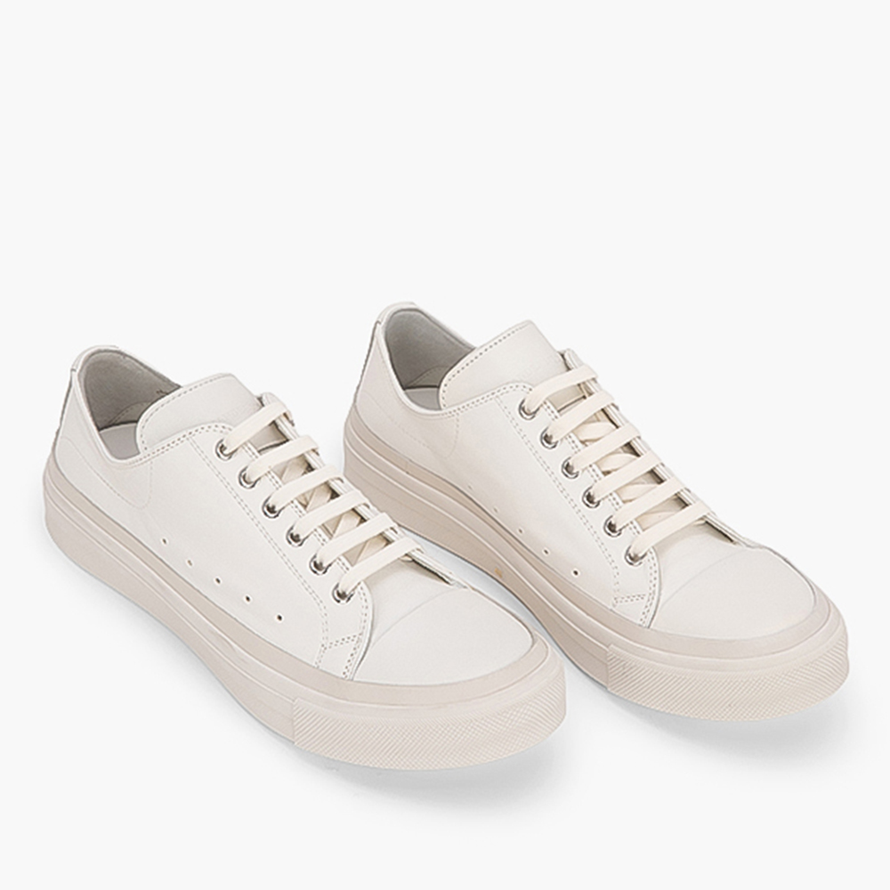 

Alexander McQueen White Leather Platform Solid Sneakers Size EU