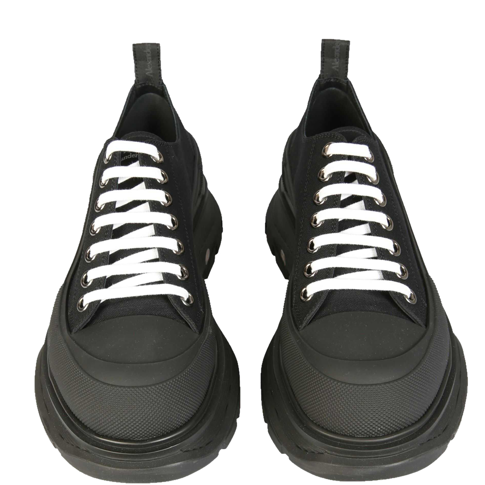 

Alexander McQueen Black Tread Slick Lace up Sneakers Size IT