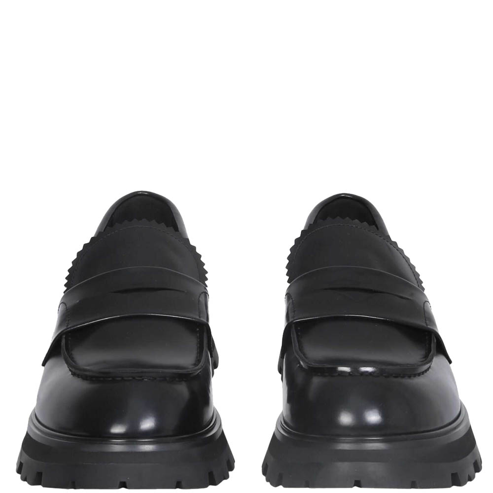 

Alexander McQueen Black Leather Worker Moccasin Size IT