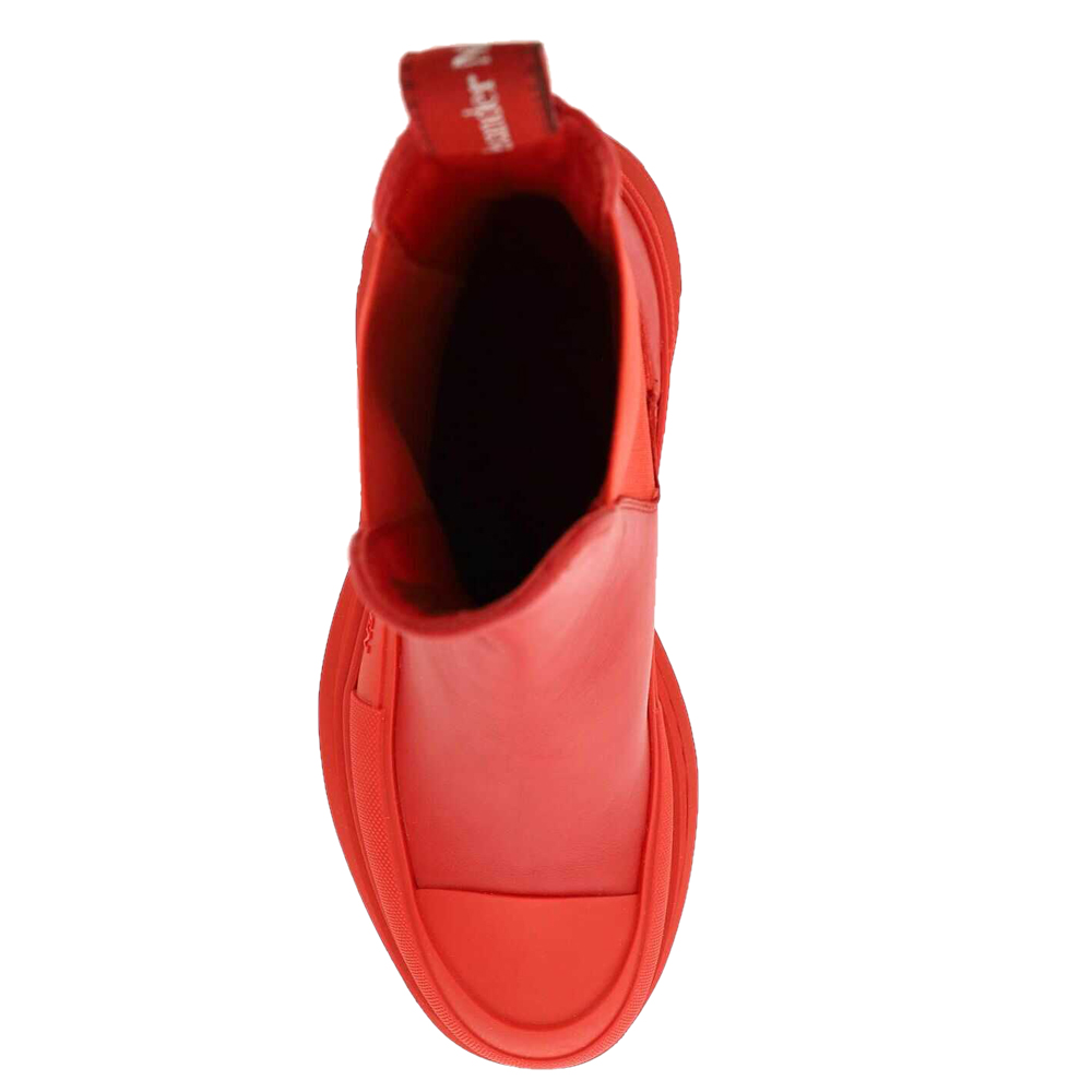 

Alexander McQueen Red Tread Slick Chelsea Boots Size IT