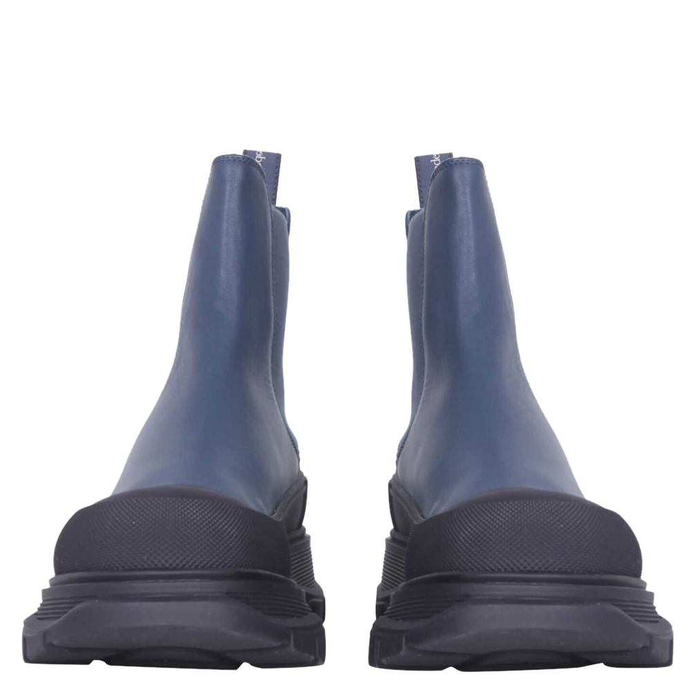 

Alexander McQueen Blue Tread Slick Chelsea Boots Size IT