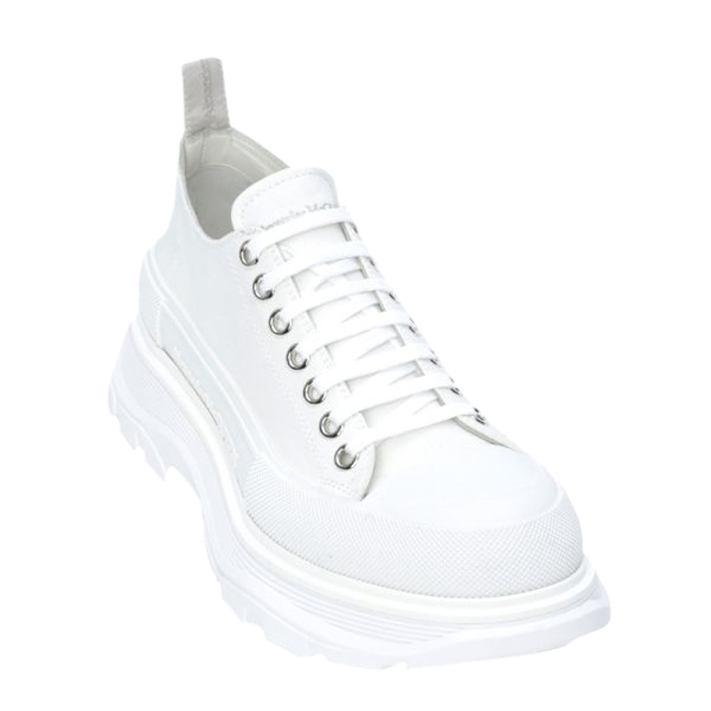 

Alexander Mcqueen White Tread Slick Lace up Sneaker Size EU