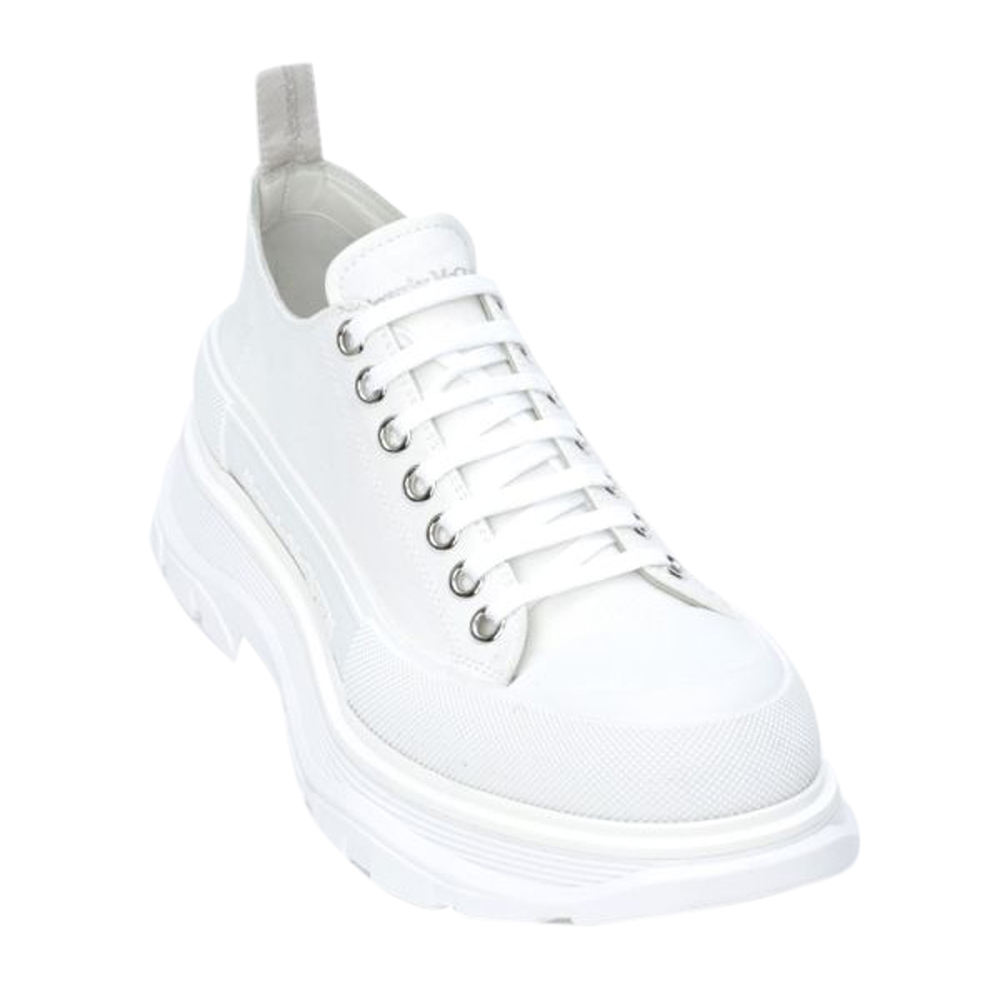 

Alexander Mcqueen White Tread Slick Lace up Sneaker Size EU