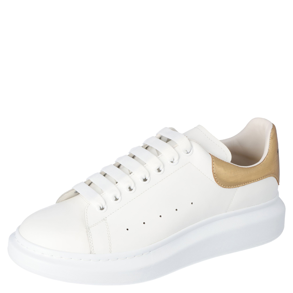 

Alexander Mcqueen White/Gold Leather Oversized Sneaker Size EU