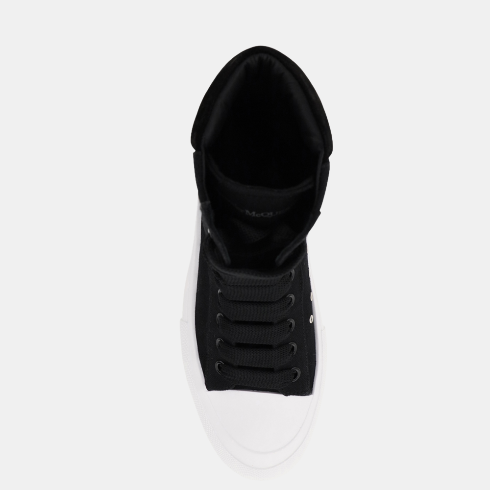 

Alexander Mcqueen Black/White Tread Slick Hip top sneaker Size EU