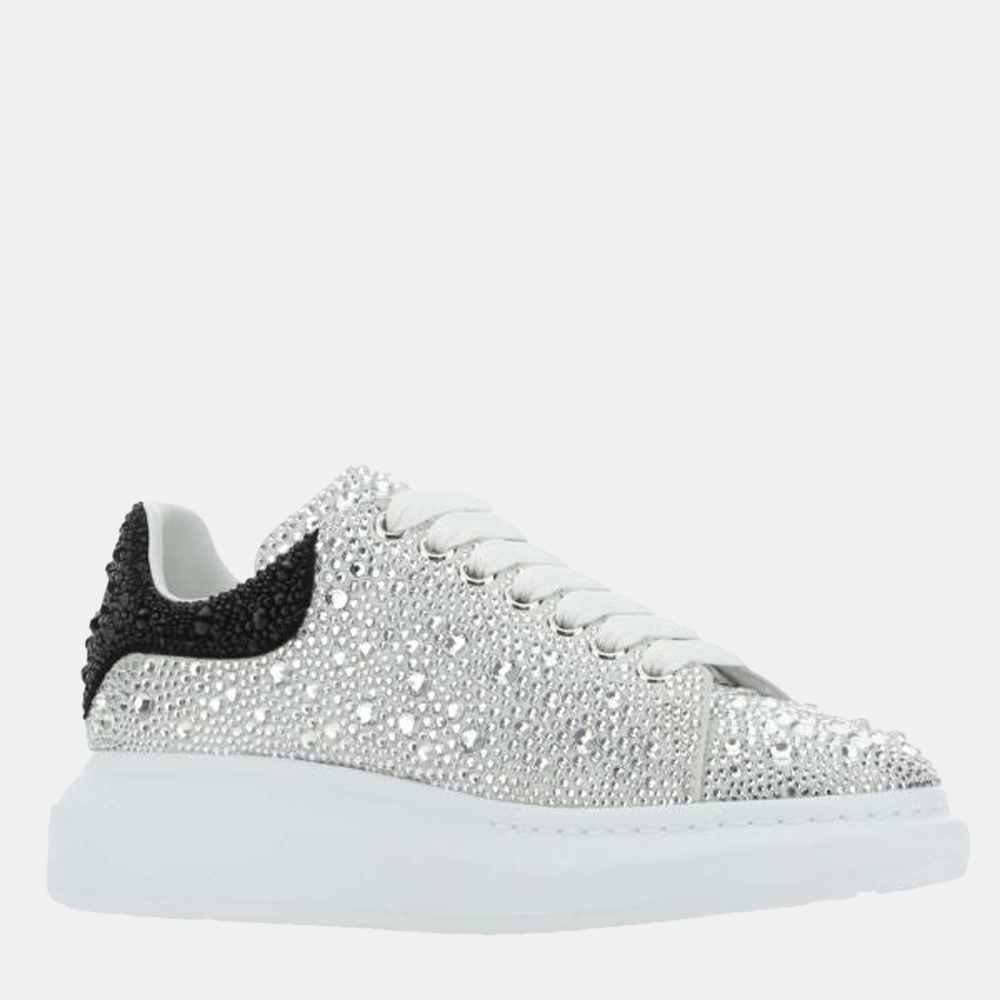

Alexander Mcqueen White Crystal Embellished Oversized Sneakers EU