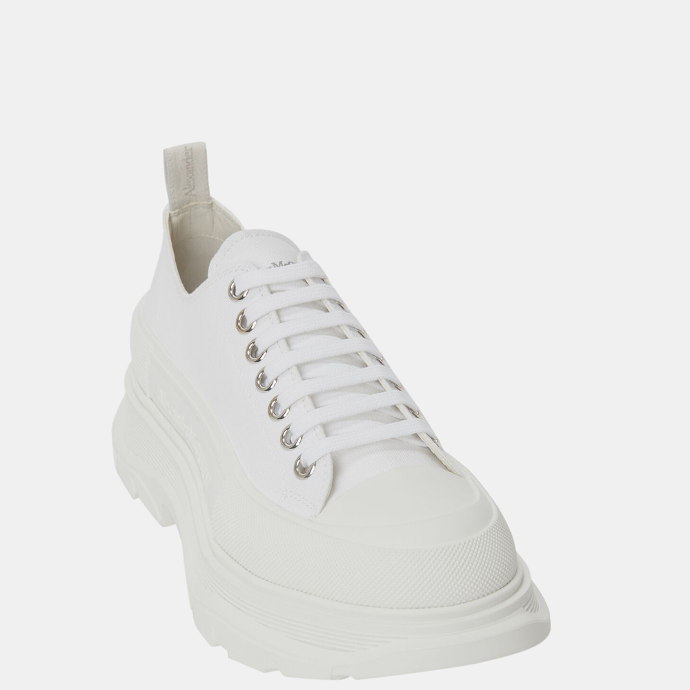 

Alexander Mcqueen White Tread Slick Lace Up Sneakers Size EU