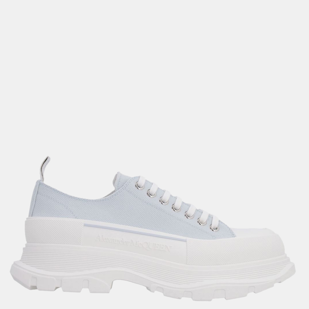 

Alexander Mcqueen Blue/White Tread Slick Lace-up Sneaker Size EU