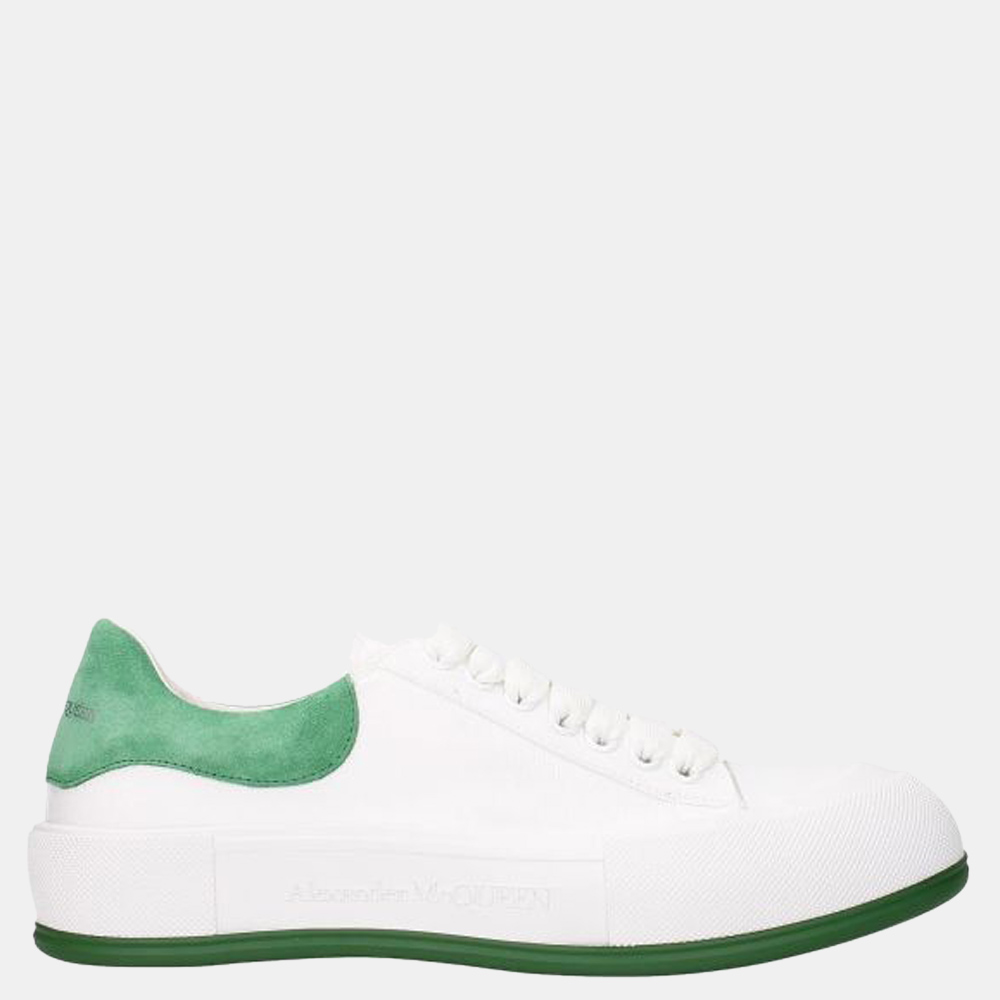 

Alexander Mcqueen White Green deck plimsoll sneakers Size US 11 EU