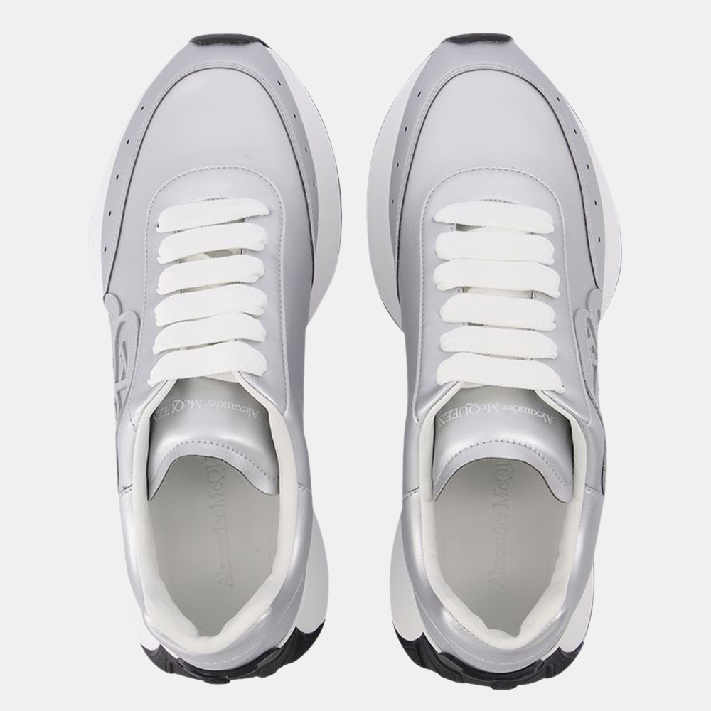 

Alexander McQueen White Leather Sprint Runner Sneakers Size EU