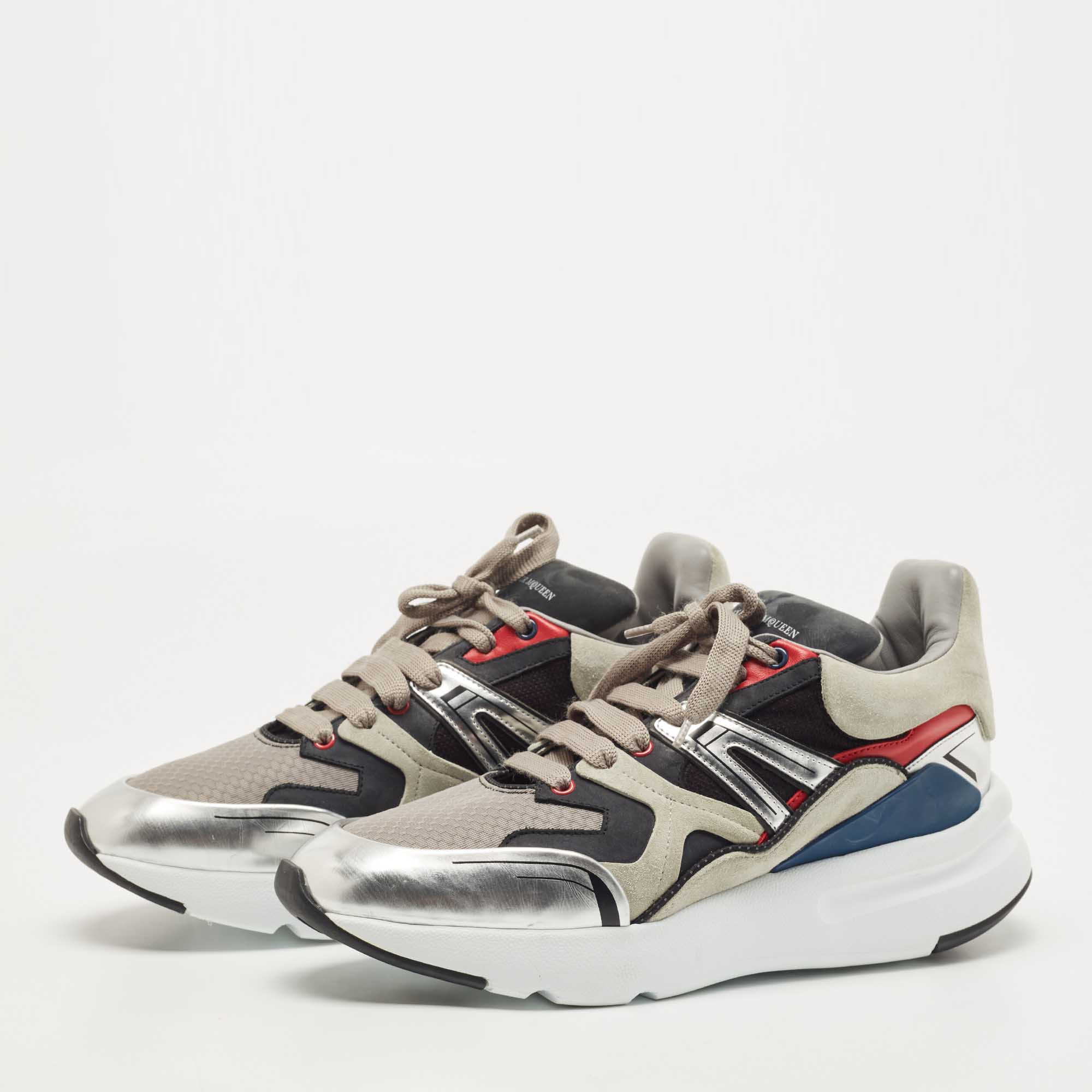 

Alexander McQueen Multicolo Leather and Mesh Runner Sneakers Size, Multicolor