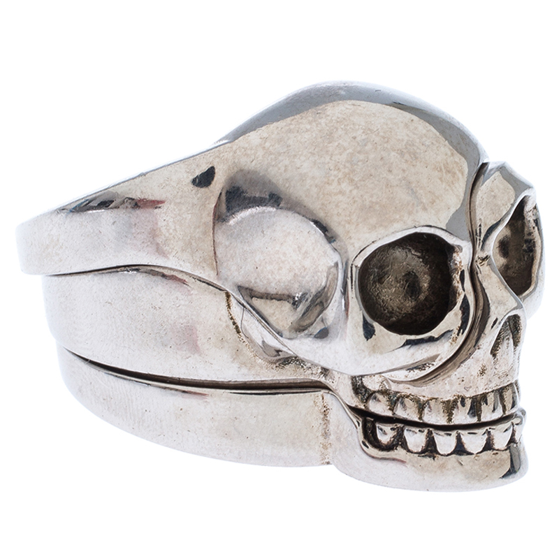 Alexander McQueen Divided Skull Silver 