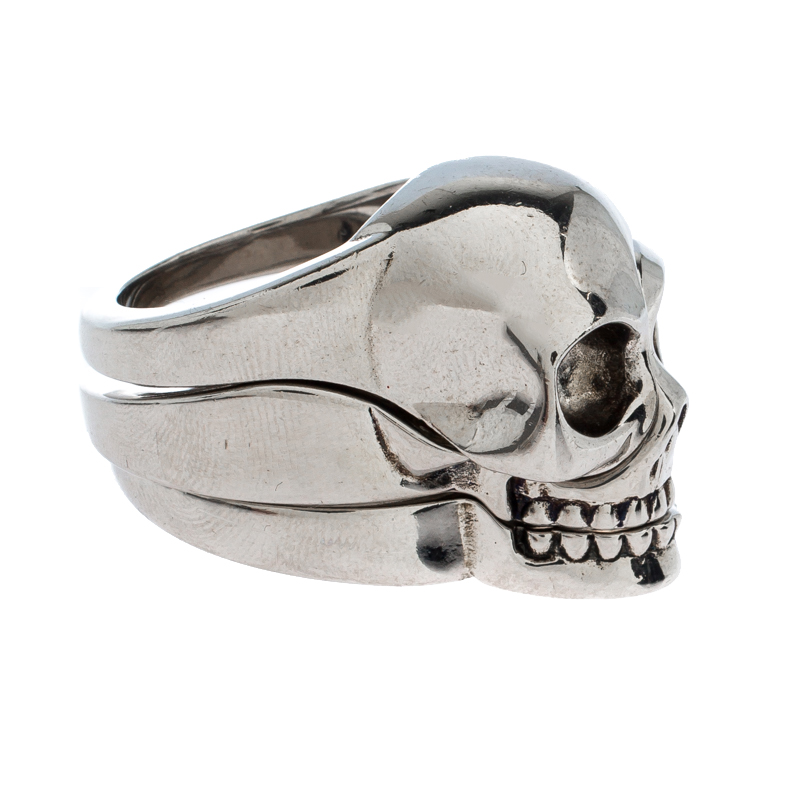 alexander mcqueen men's skull ring