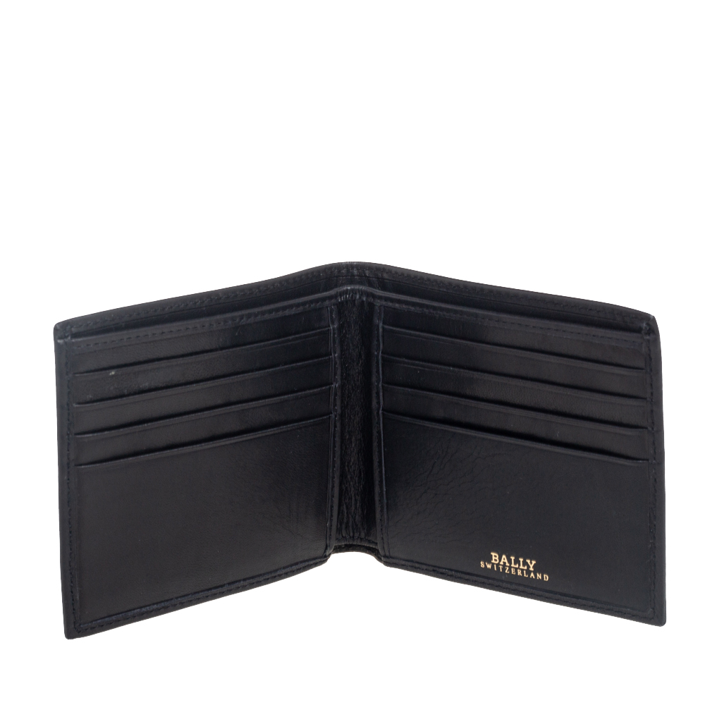 

Bally Black Leather and Canvas Bifold Wallet