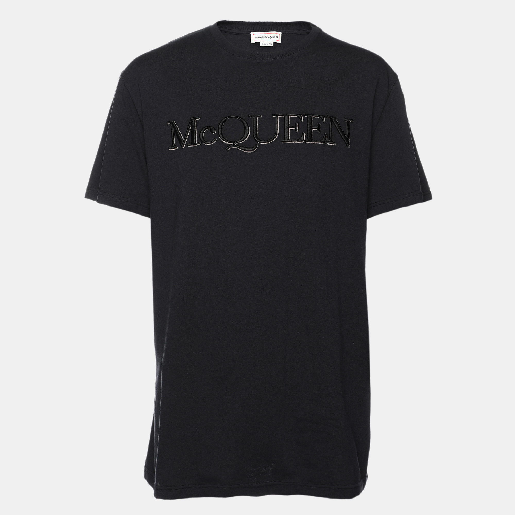 

Alexander McQueen Navy Blue Jersey Logo Crew Neck T-Shirt S