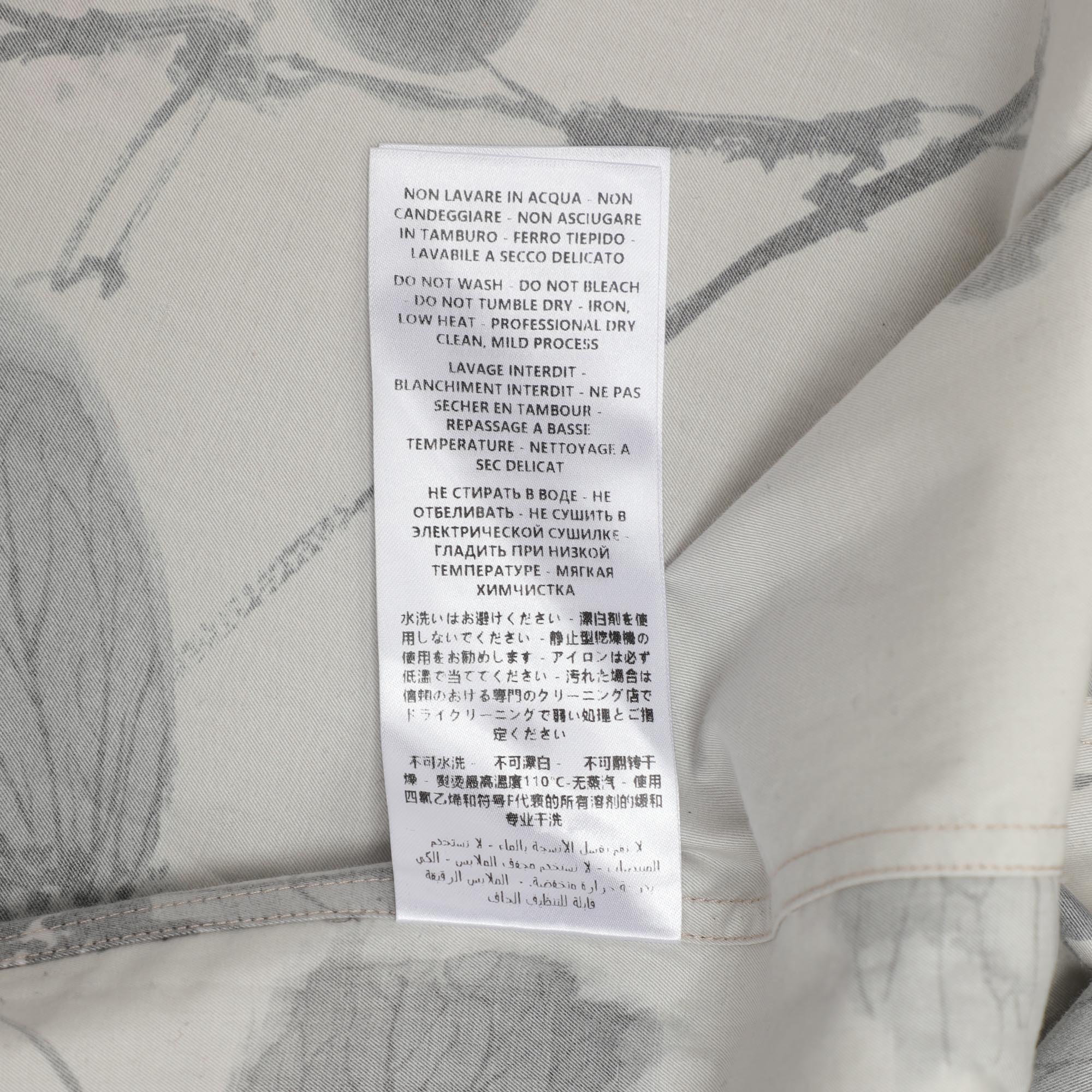 Alexander McQueen Multicolor Floral Print Cotton Button Front Shirt M 