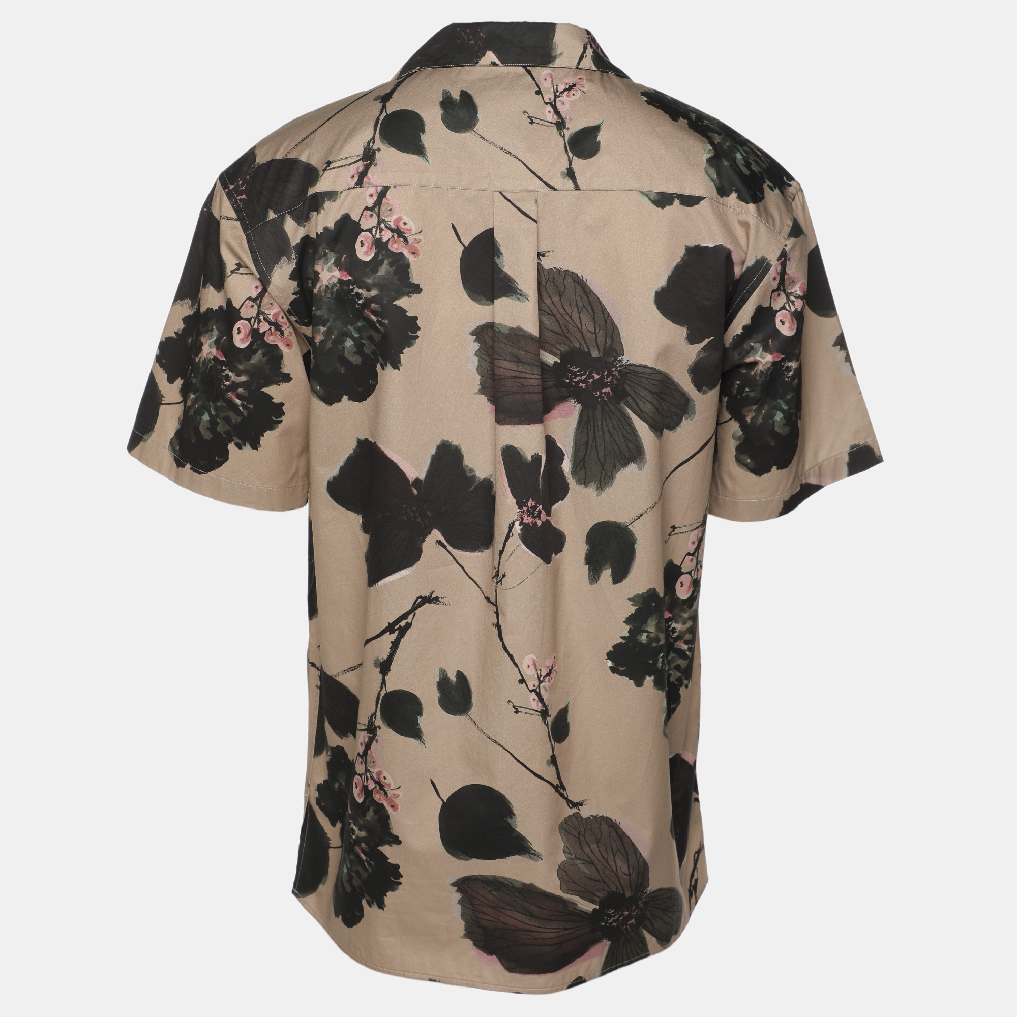 Alexander McQueen Multicolor Floral Print Cotton Button Front Shirt M 