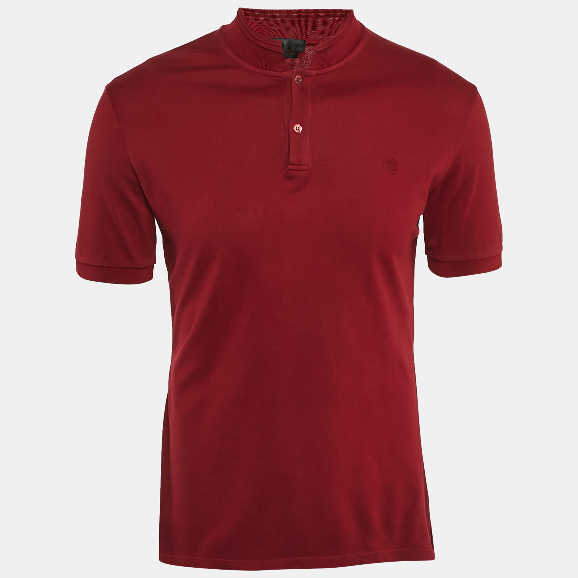 

Alexander McQueen Burgundy Cotton Pique Polo T-Shirt M