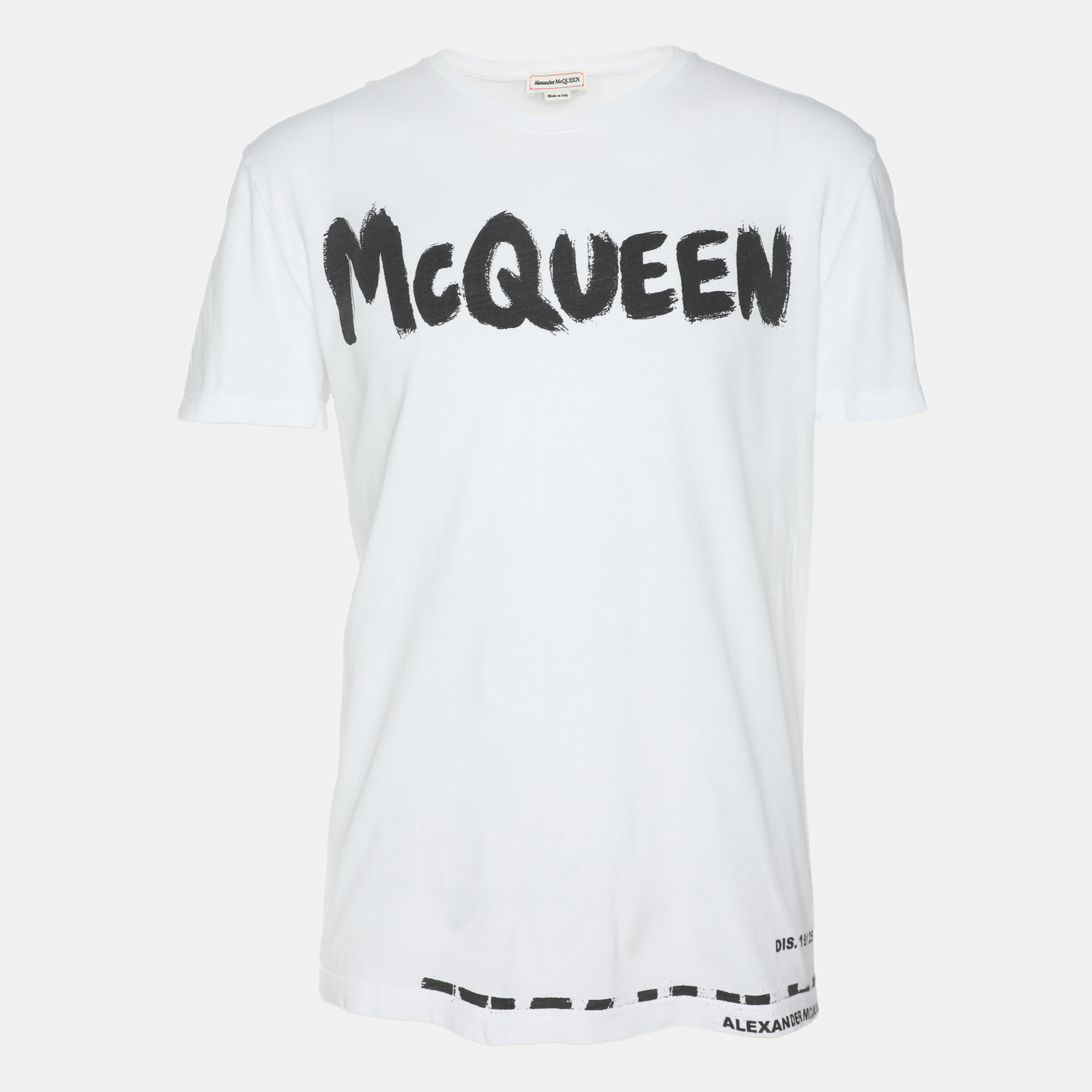 

Alexander McQueen White Cotton Graffiti Logo T-Shirt M