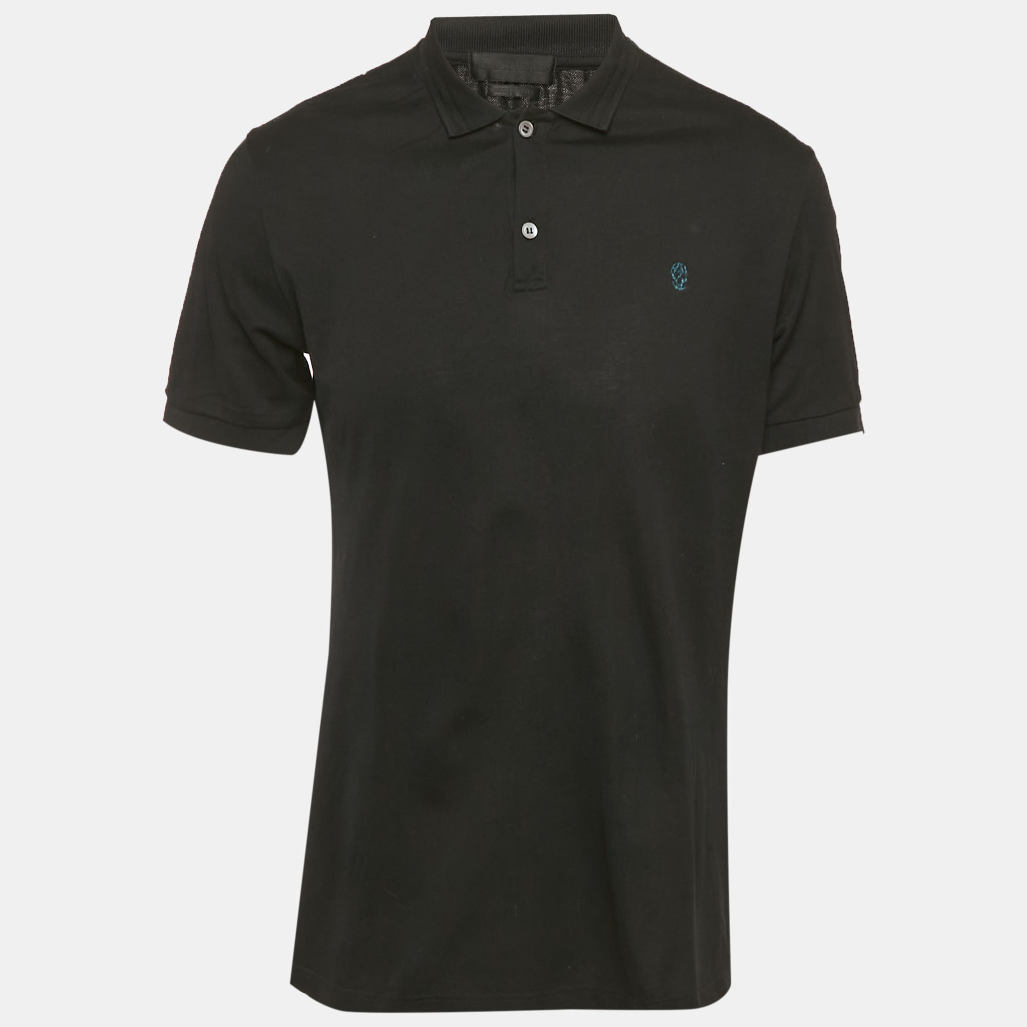 

Alexander McQueen Black Jersey Polo T-Shirt L