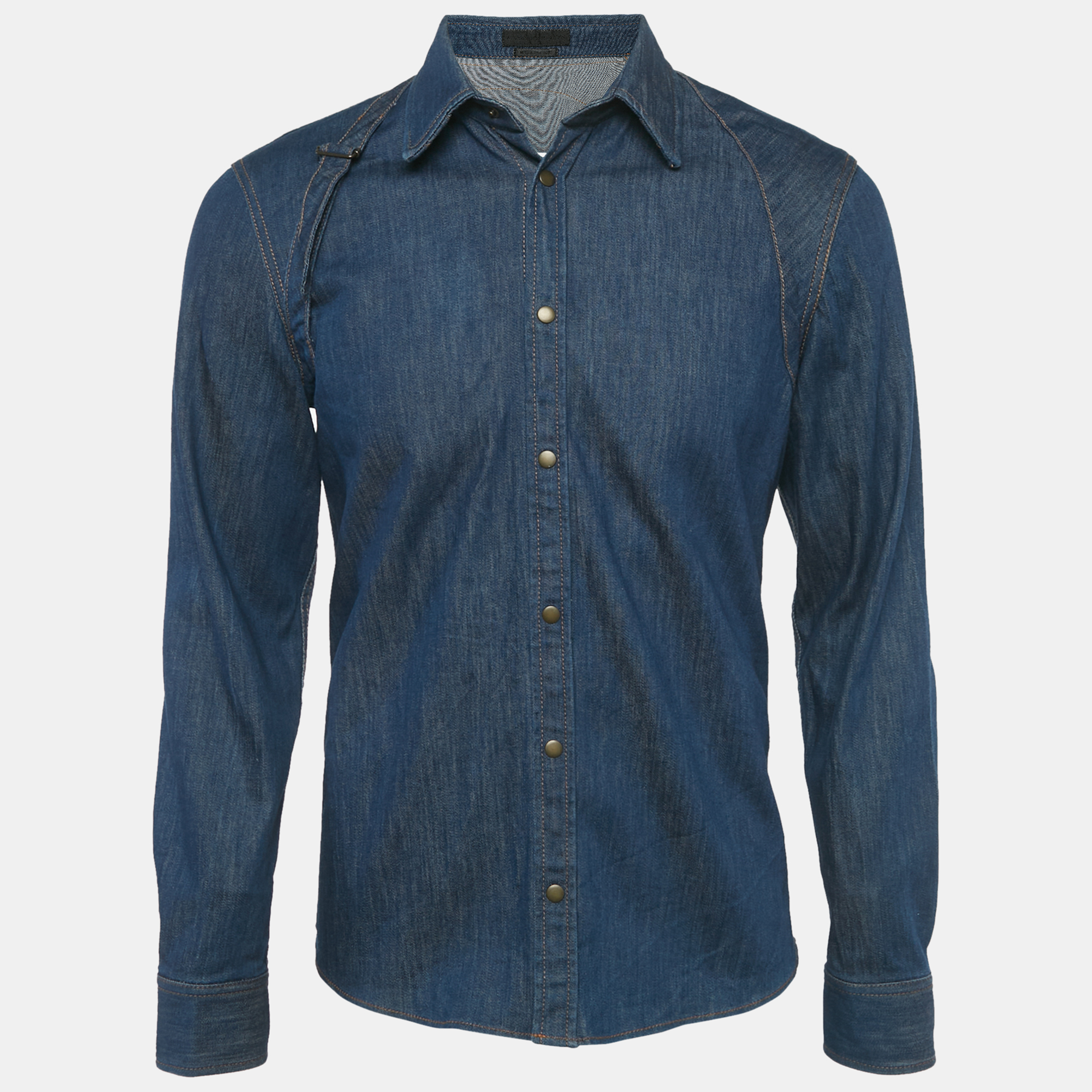 

Alexander McQueen Blue Denim Harness Trim Shirt M