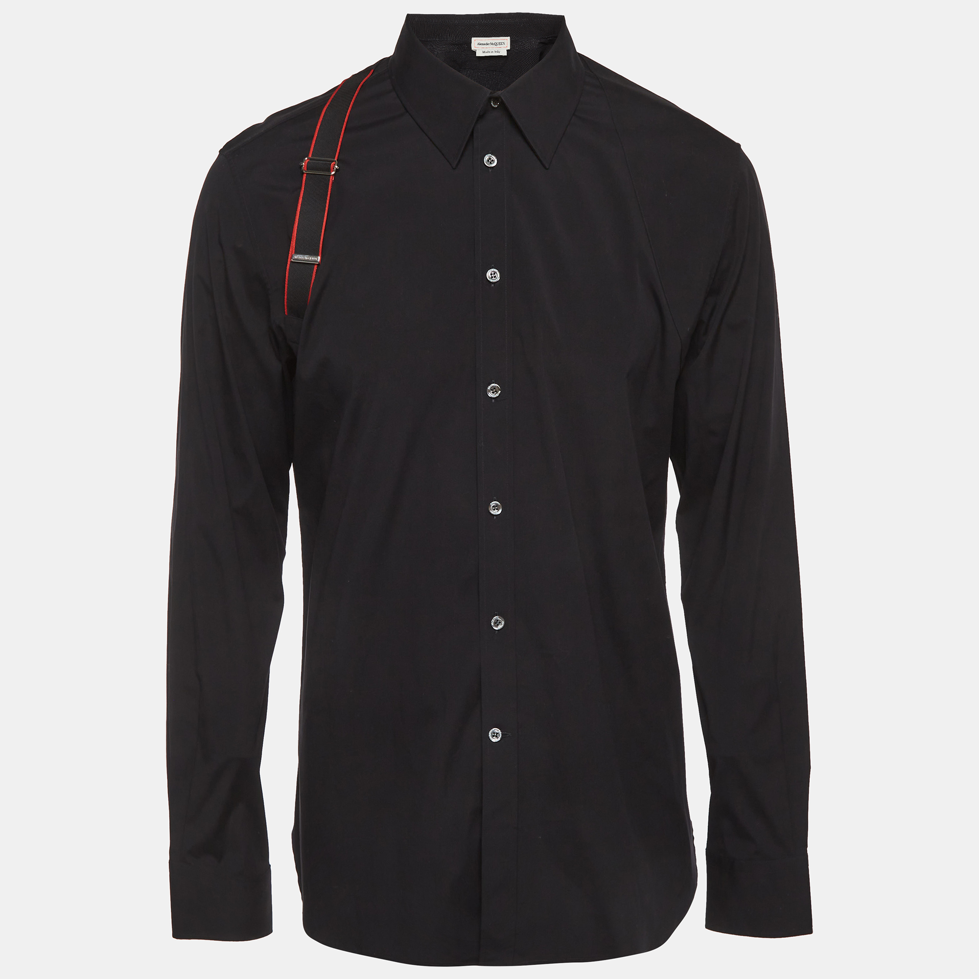 

Alexander McQueen Black Cotton Harness Shirt XXXL