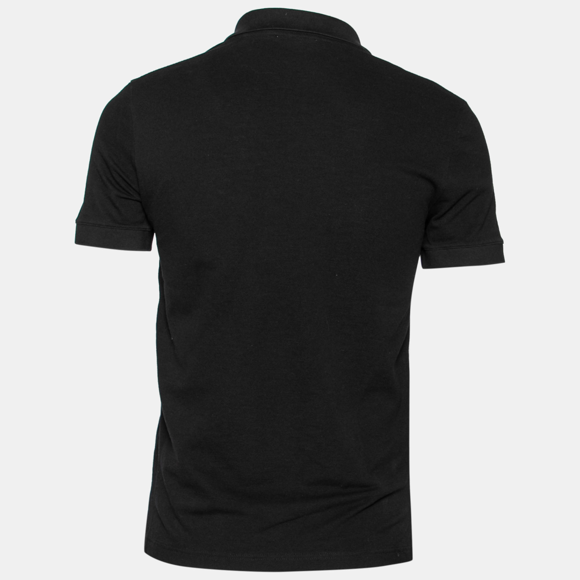 

Alexander McQueen Black Cotton Skull Logo Patch Polo T-Shirt