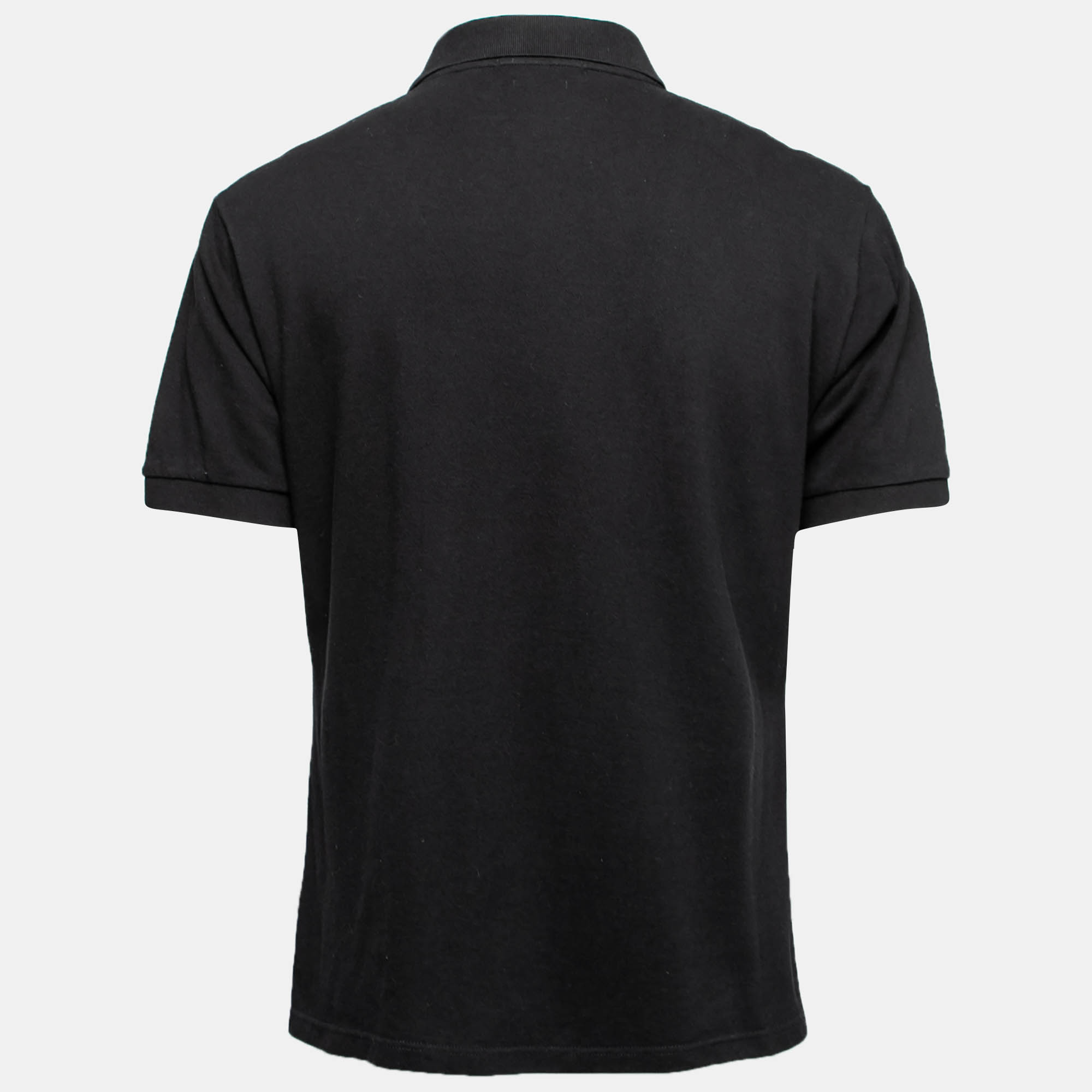 

Alexander McQueen Black Cotton Pique Short Sleeve Polo T-Shirt