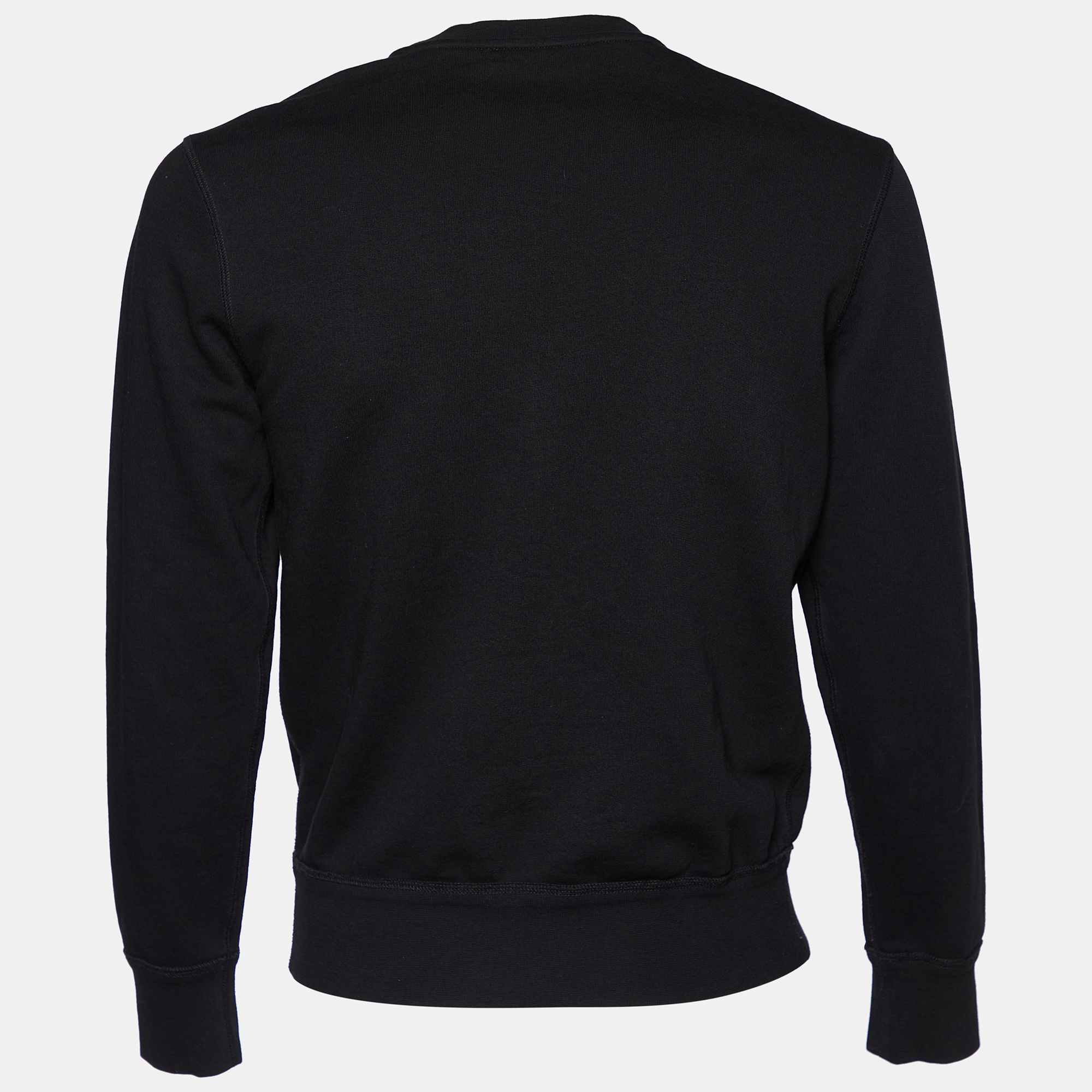 

Alexander McQueen Black Cotton Paneled Graphic Skull Printed Sweatshirt