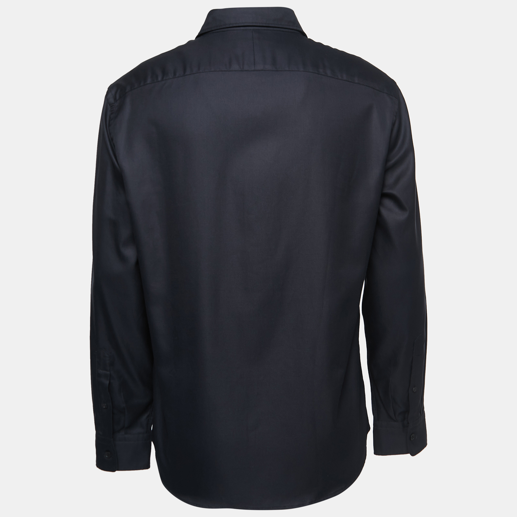 

Alexander McQueen Black Oxford Cotton Button Front Shirt 2XL