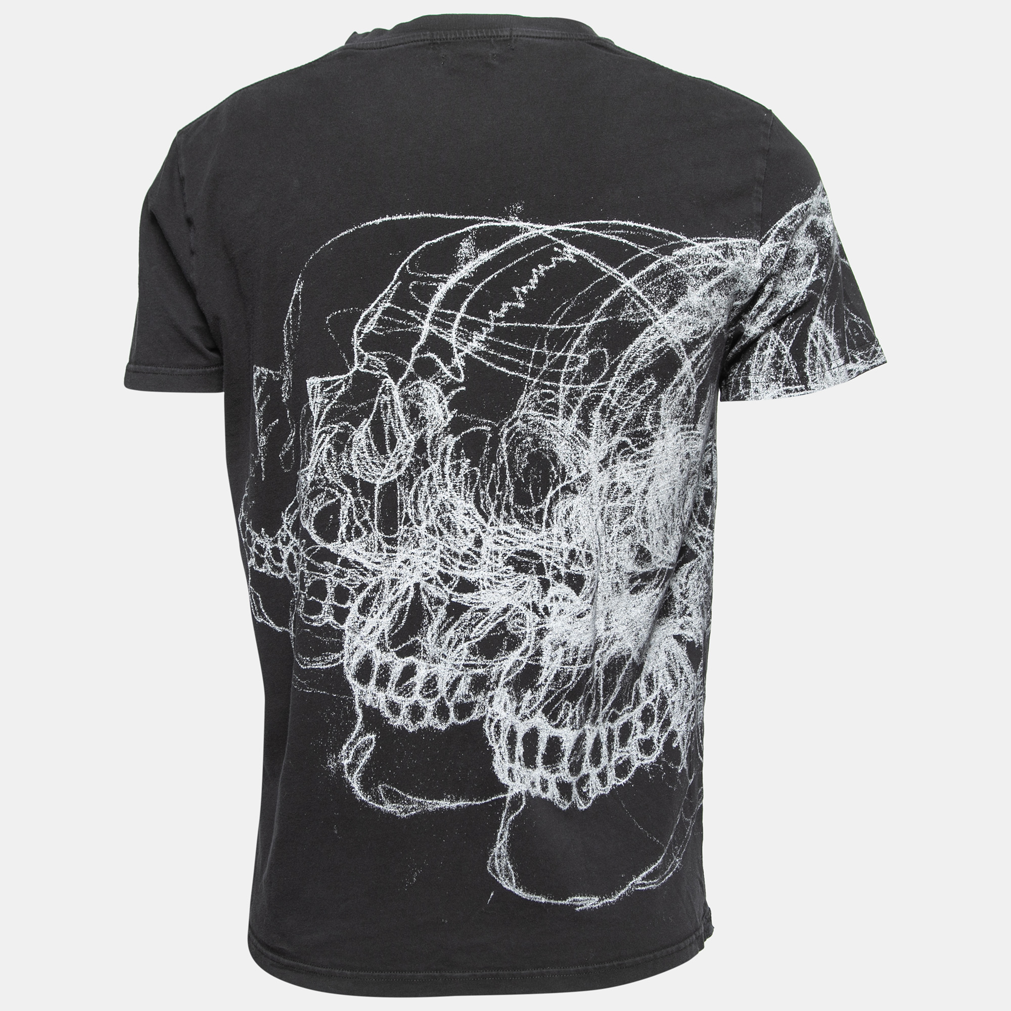 

Alexander McQueen Black Printed Cotton Short Sleeve T-Shirt