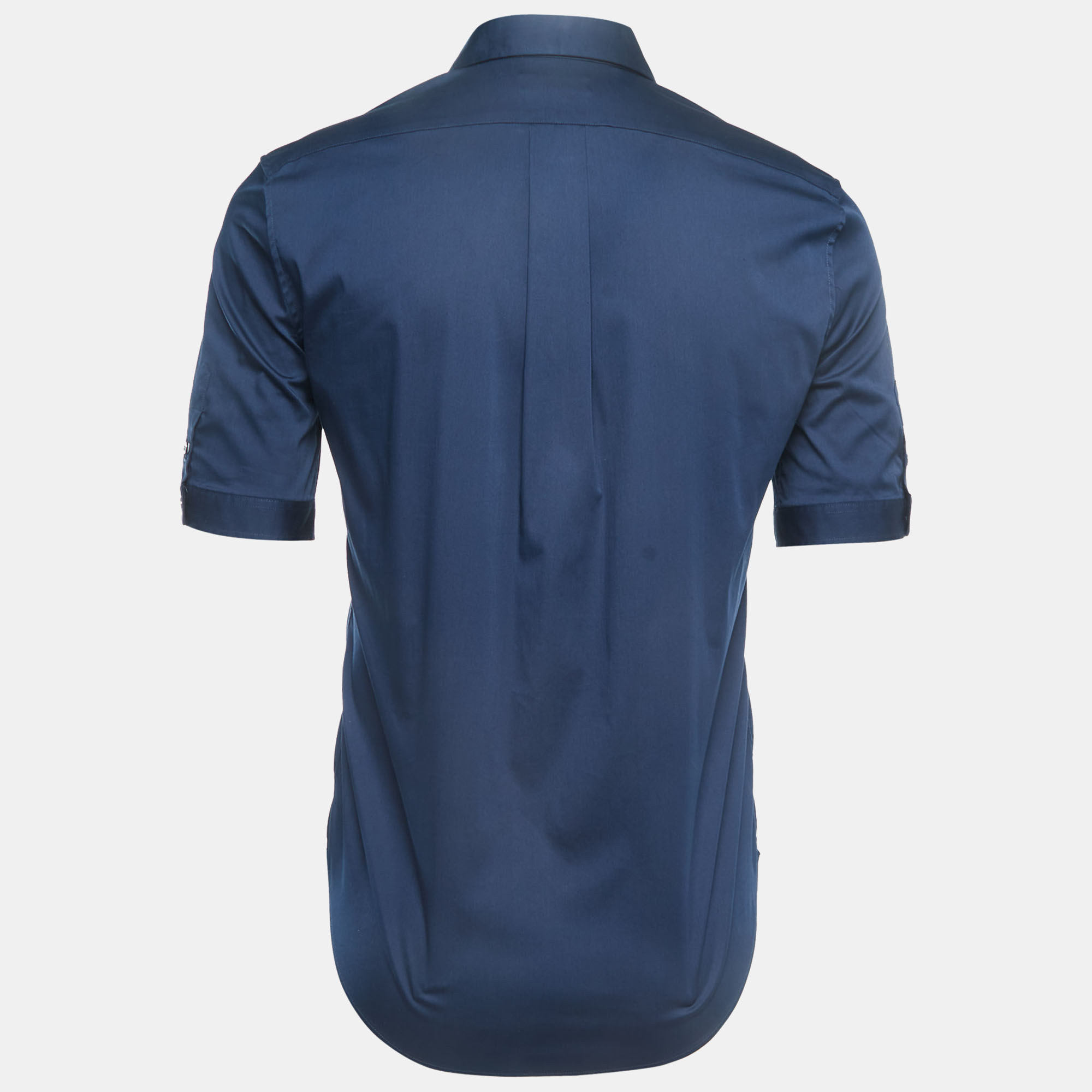 

Alexander McQueen Navy Blue Cotton Short Sleeve Shirt