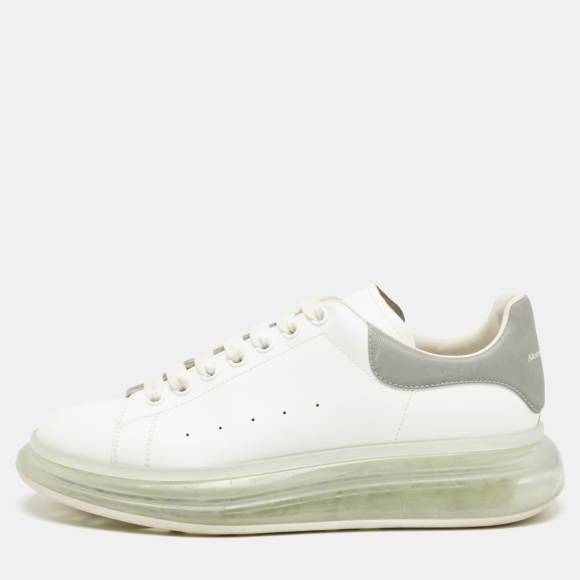 

Alexander McQueen White Leather Oversized Lace Up Sneakers Size